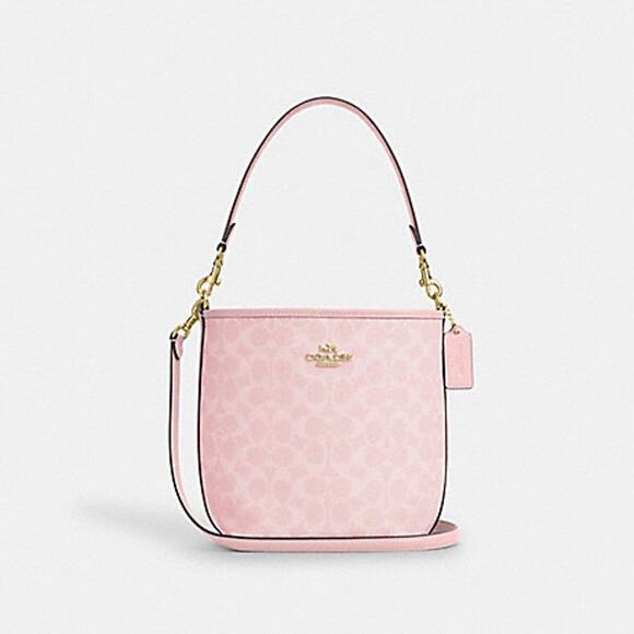 Coach Handbags - Coach CT800 City In Signature Canvas Powder Pink Bucket Bag